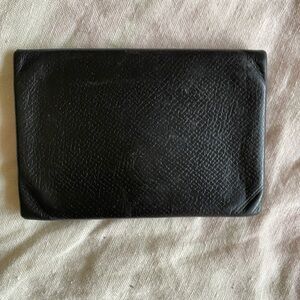 Hermes Classic Black Leather Card Holder